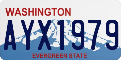 WA license plate AYX1979