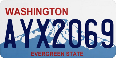 WA license plate AYX2069