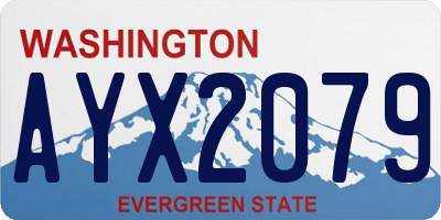 WA license plate AYX2079
