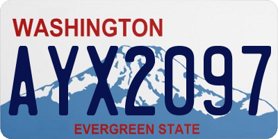 WA license plate AYX2097