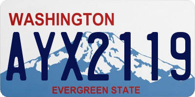 WA license plate AYX2119