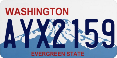 WA license plate AYX2159