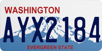 WA license plate AYX2184