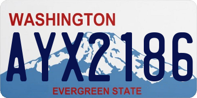 WA license plate AYX2186