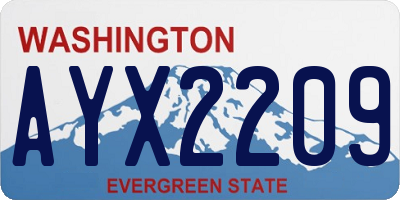 WA license plate AYX2209