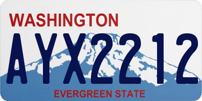 WA license plate AYX2212