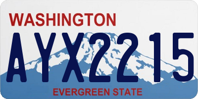 WA license plate AYX2215