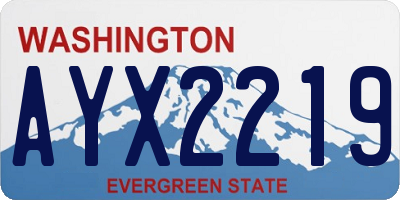 WA license plate AYX2219