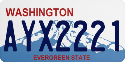 WA license plate AYX2221