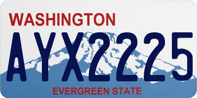 WA license plate AYX2225