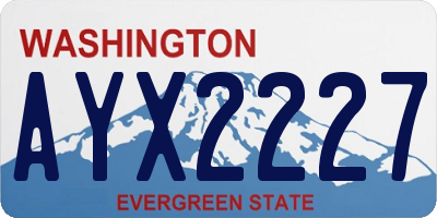 WA license plate AYX2227