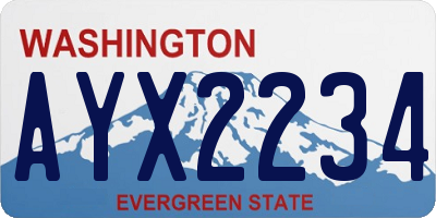 WA license plate AYX2234