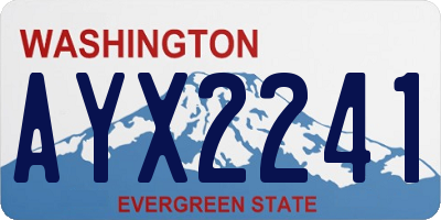 WA license plate AYX2241