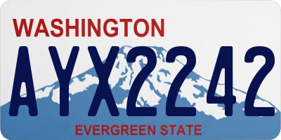 WA license plate AYX2242