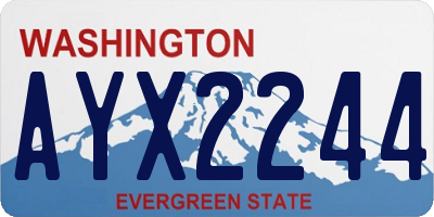 WA license plate AYX2244