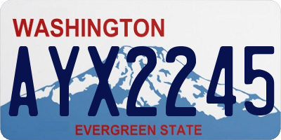 WA license plate AYX2245