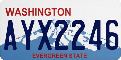 WA license plate AYX2246