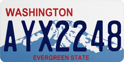 WA license plate AYX2248