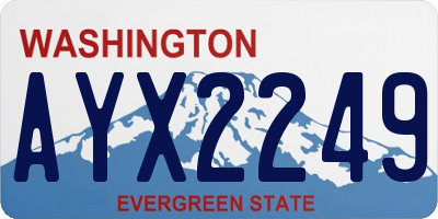 WA license plate AYX2249