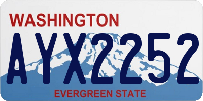 WA license plate AYX2252