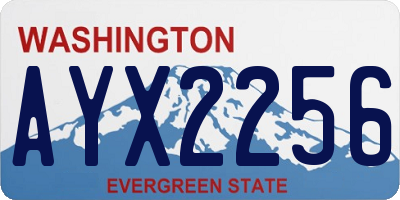 WA license plate AYX2256