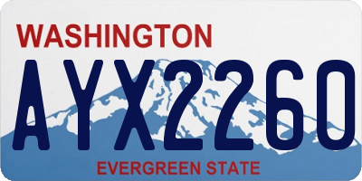 WA license plate AYX2260