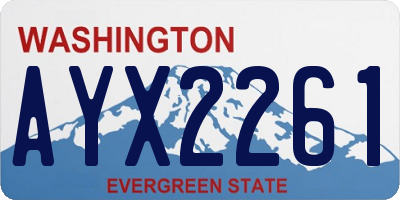 WA license plate AYX2261