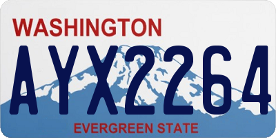 WA license plate AYX2264