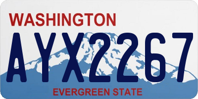 WA license plate AYX2267