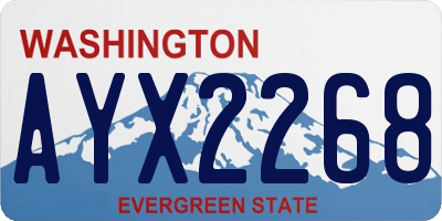 WA license plate AYX2268