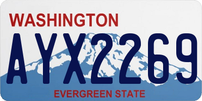 WA license plate AYX2269