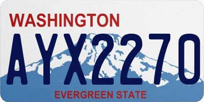 WA license plate AYX2270