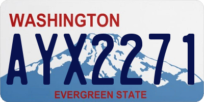 WA license plate AYX2271