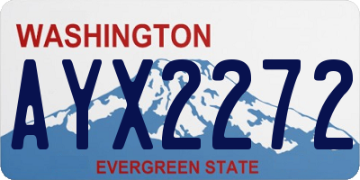 WA license plate AYX2272