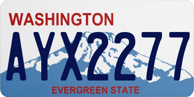 WA license plate AYX2277