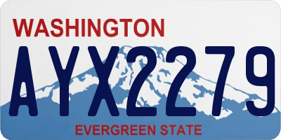 WA license plate AYX2279