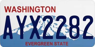 WA license plate AYX2282