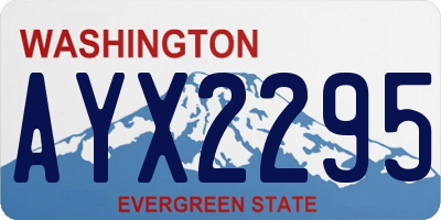 WA license plate AYX2295