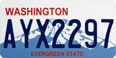 WA license plate AYX2297