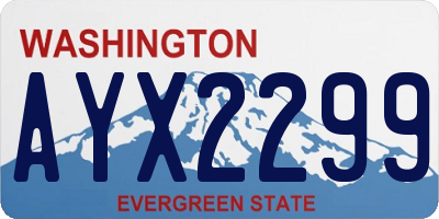 WA license plate AYX2299