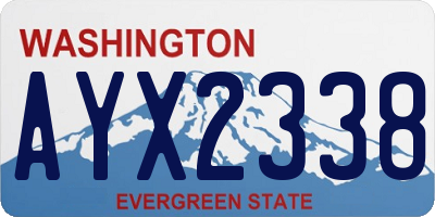 WA license plate AYX2338