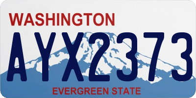 WA license plate AYX2373