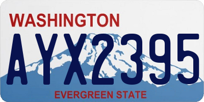 WA license plate AYX2395