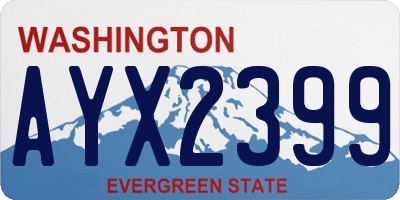 WA license plate AYX2399