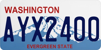 WA license plate AYX2400