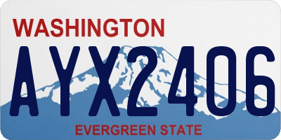 WA license plate AYX2406