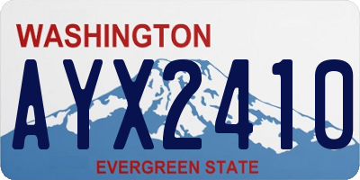 WA license plate AYX2410