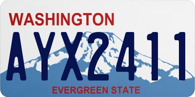 WA license plate AYX2411