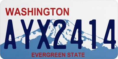 WA license plate AYX2414