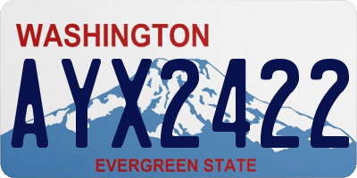 WA license plate AYX2422